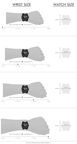 Sylvi Store Sylvi Professional Edge Analog Black Dial Steel Strap - Image 5