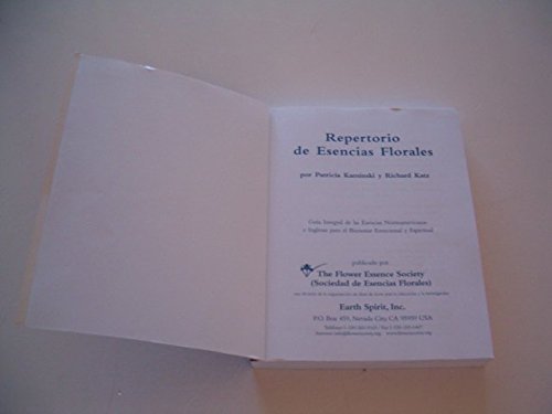 Repertorio de esencias florales (Spanish Edition) [Spanish] 8489768226 Book Cover