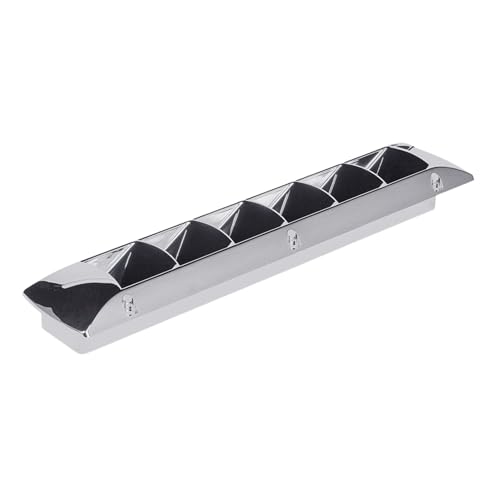 White Water Marine Boat Plastic 7-Slotted Louvered Ventilator (58829CH - Chrome)