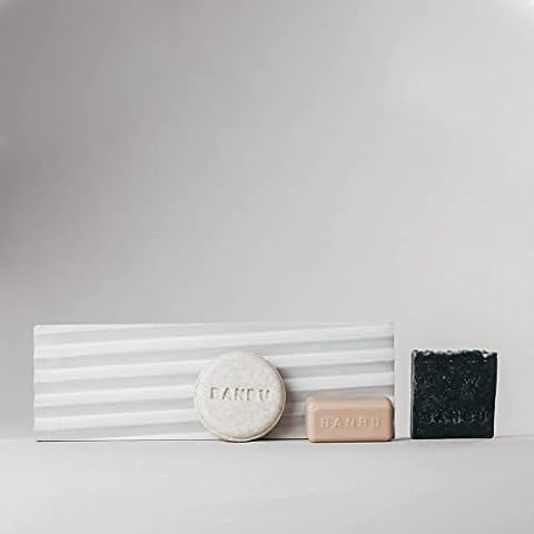 BANBU Jabonera Grande Gris, Piedra Mineral Cover