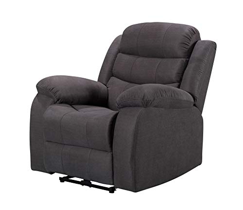 Major-Q 40" H Contemporary Style Polish Microfiber Power Usb Pillow Top Arm Recliner #TOP2