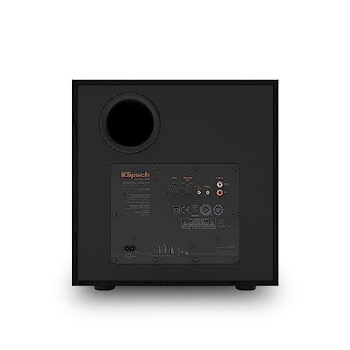 Image of Klipsch Reference R-101SW 10 inch Front-Firing Subwoofer with All-new Spun-Copper 10 inch woofers and an All-Digital Amplifier for Premium Home Theater Sound in Black