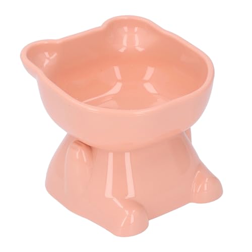 POYHKFD Cuencos elevados para gatos, cuenco elevado de plástico para alimentos acuáticos, perros pequeños inclinados y cuenco de comida para cachorros, cuenco de agua, cuenco elevado de plástico para
