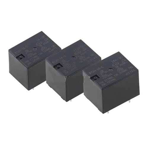 Relais 812H 12V 24V 5V CC miniature 16A haute capacité pour automatisme lot de 5