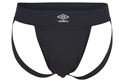 Umbro Men's Jock Strap Athletic Performance Underwear Cup Pocket Black XL