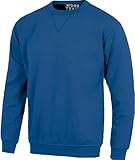 WORKTEAM Sudadera Cuello Redondo con Costura Reforzada en Cuello (280 g/m2), Puños y Cintura Elásticos, Ideal Trabajo, Tiempo Libre.. Unisex Azul XL