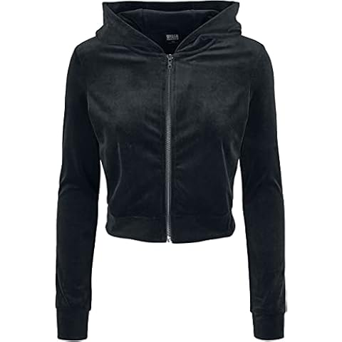 Urban Classics Sudadera con Capucha Corta de Terciopelo para Mujer Cover