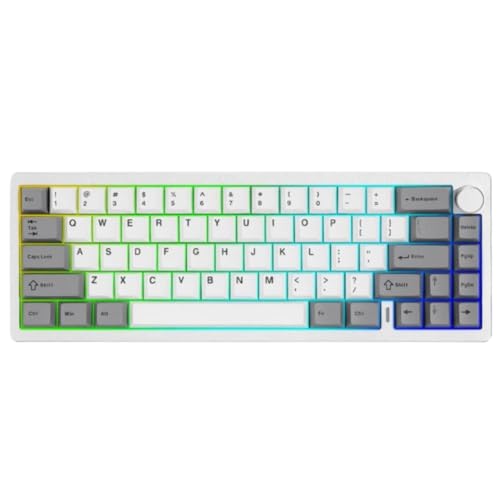 Clavier mécanique sans fil AL68 argenté alu QMK VIA