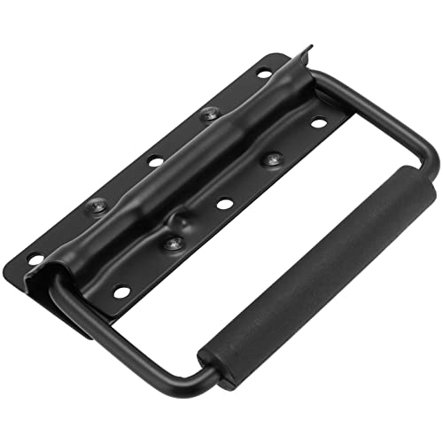 Sehoi 8 Pack 124Mm Spring Loaded Case Handle, Folding Pull Handle, Surface Mount Chest Handles With Rubber Grip, Heavy Duty Chest Handle For Flight Case, Speaker thumb #4