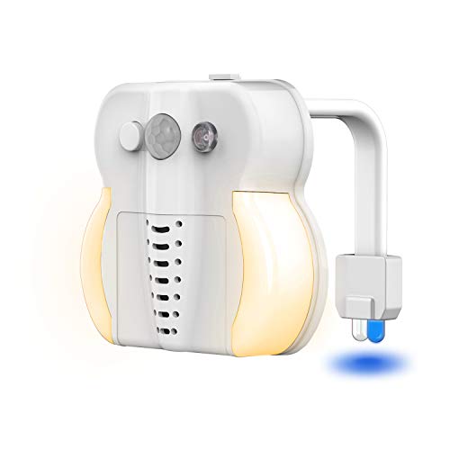Toilet Night Light, Motion Sensor Night Light, 16 Colors LED UV Toilet Bowl