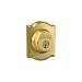 Schlage Single Cylinder Deadbolt with Camelot Trim, Bright Brass (B60 N CAM 605)