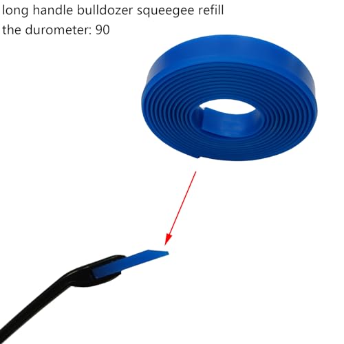 Image of Window Tint Tools 158 Inch Window Tinting Squeegee Replacement PU Bevel Blades Blue Squeegee Refill Tint Tools - Blue
