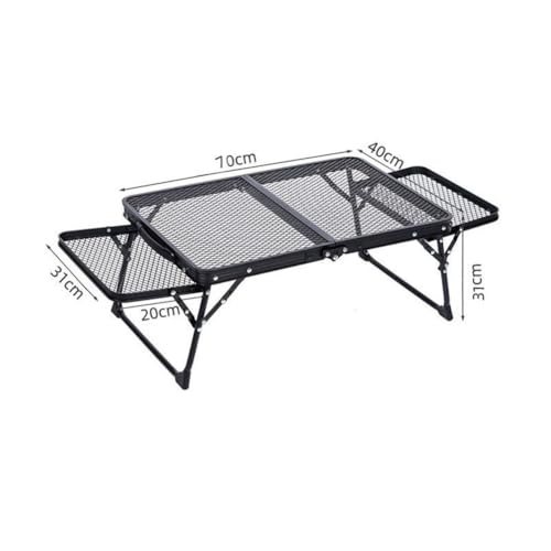 Table de camping plateau en maille antirouille et patins stables - 5