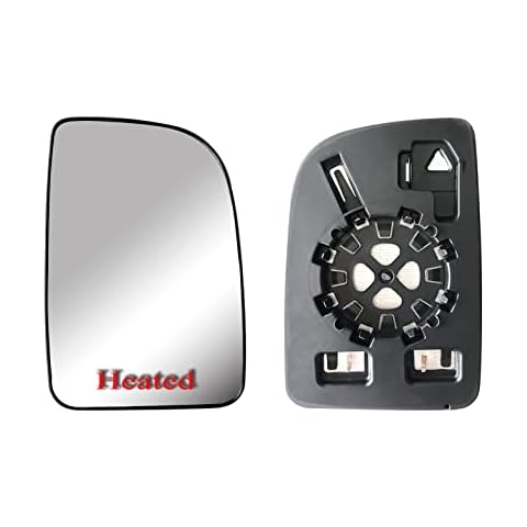 Replacement Door Side Passenger Right Upper Main Mirror Glass Heated with Back Plate fit Mercedes Freightliner Sprinter from 2019-Onward Cover