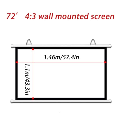 Pantalla de Proyección Manual 4:3 Plegable Portátil miniatura 7