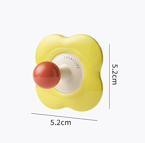Image of House of Quirk No-Trace Vacuum Suction Cup Hooks, Heavy-Duty Flower Wall Hooks (4 Pack) - Removable & Reusable Hooks for Bathroom, Kitchen, Door Back, Shower (Multicolor)