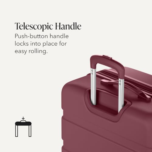 Image of SWISSGEAR Signature Hardside Expandable Checked Large Spinner Luggage, ABS Construction, TSA-Friendly Lock, Merlot, 27-Inch