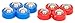 Carrom Shuffleboard Equipment Set, Red/Blue