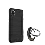 Phone Case for TCL A3/ TCL A3 (Straight Talk, TracFone), Shockproof Hybrid Metallic Brushed Design...