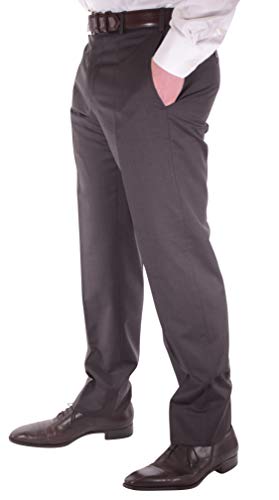 Zanella Devon Luxury Wool Men Trousers - Modern Fit Flat Front Solid Dress Pants2