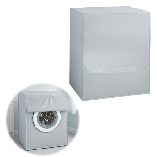 Supecesorio Cubierta para lavadora exterior, impermeable, para lavadora de carga frontal, protección solar para secadora exterior, resistente al polvo y al envejecimiento