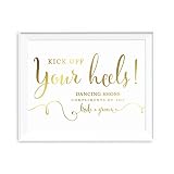 Andaz Press Wedding Party Signs, Metallic Gold Ink...