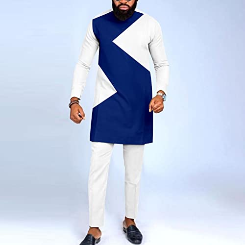 Dashiki Men African Clothes Plus Size Shirts and Pants 2 Piece Set Tribal Outfits Traditional Wear2