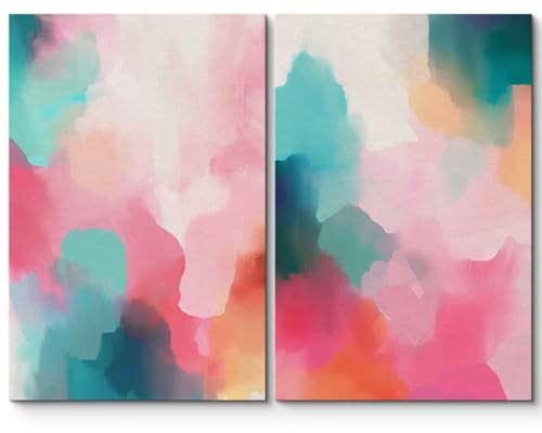 SIGNLEADER Canvas Print Wall Art Monochrome and Gold Abstract Black