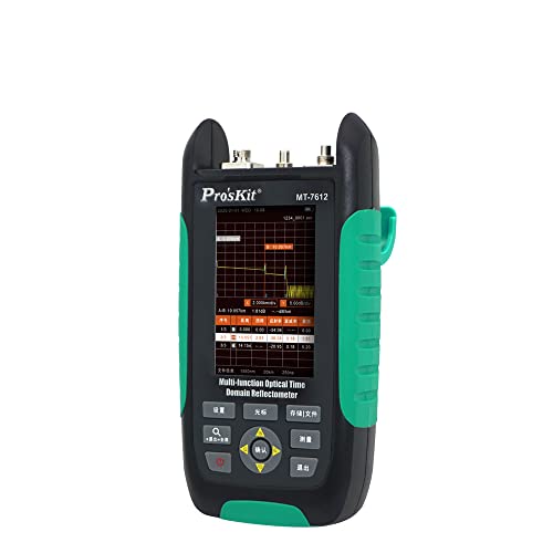 Pro'skit Taiwan Quality MT-7612 Multi-Function Optical Time Domain Reflectometer Power Meter/OTDR/VFL Tester 3.2" Large Color LCD 0.1~80KM Measuring Distance 3M Dead Zone(MT-7612)