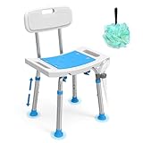 Loyoda Shower Chair for Inside Shower with Removable Back, Adjustable Height, FSA/HSA Eligible Bathroom Stool Supprts up to 400lbs