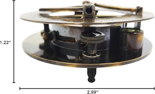 Brújula Náutica Vintage de Latón con Almanaque Solar miniatura 3