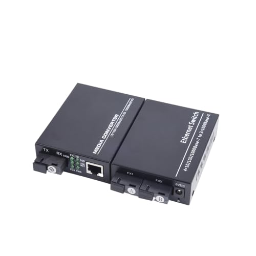 Convertisseur fibre optique monomode Gigabit vers double RJ45 SC