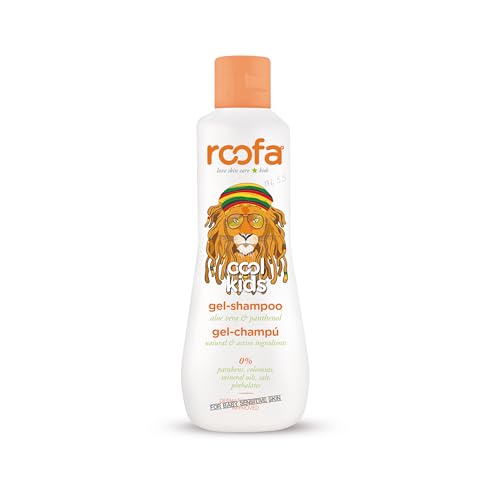 Gel Champú para Niños COOL KIDS, 300ml - Roofa Spain - 96.5% Natural con Aloe Vera y Pantenol, Aroma a Sorbete de Pera