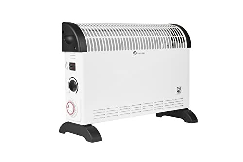 Image of PIFCO 2KW White Convector Heater - With Timer 3 Heat Settings, Free Standing Portable Electric Convector Heater - Fast & Quick heating, Safe and Reliable for Home