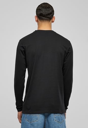 Urban Classics Basic Henley L/S Tee, Sudadera Hombre, Negro (Black), M