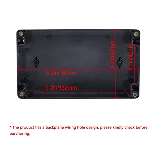 Lemotech Project Box Abs Plastic Junction Box Ip65 Waterproof Electrical Boxes Universal Enclosure Black 6.2X 3.5X 2.4 Inch (158X90X60Mm)（Pack Of 1） #TOP1