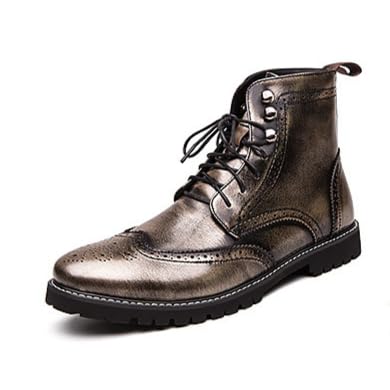 Men's Comfortable Handmade Leather Boots, Men Boots Casual, Waterproof for Spring Autumn And Winter