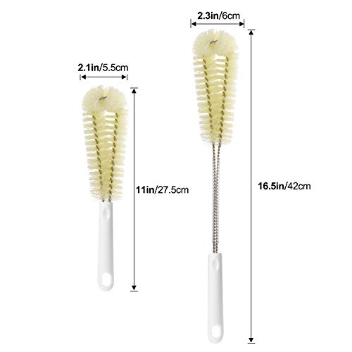 TAGVO 2 Stück Flaschenbürste Reinigungsbürste, Hochwertiges V2A Edelstahl Nylon Bürstenset Mit, Flaschenbürste-Kit zum… – Bild 5
