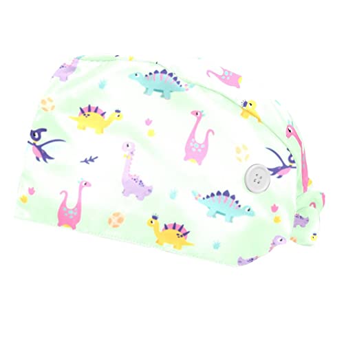 Chapeaux de travail dinosaures anti-irritation pour cheveux longs et courts JDEZ 2pcs