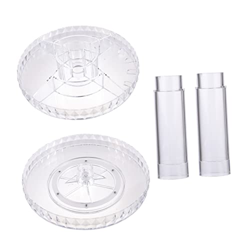 1pezzi Rack Di Stoccaggio Rotante Trasparente Per Cosmetici Design Rimovibile e Facile Da Pulire Organizzatore Per Bagno e Scrivania Materiale Resistente e Decorativo