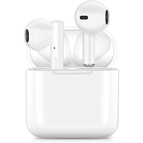 Écouteurs sans fil Bluetooth 5.0 3D HiFi stéréo suppression du bruit Microphone intégré avec étui de chargement pour iPhone/Samsung/Google/Android/iOS Cover