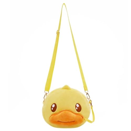 B.DUCK Plush Crossbody Bags Kawaii Handbag Cute Duck Shoulder Bag Toy Purse for Gifts (2-in-1 Duck)
