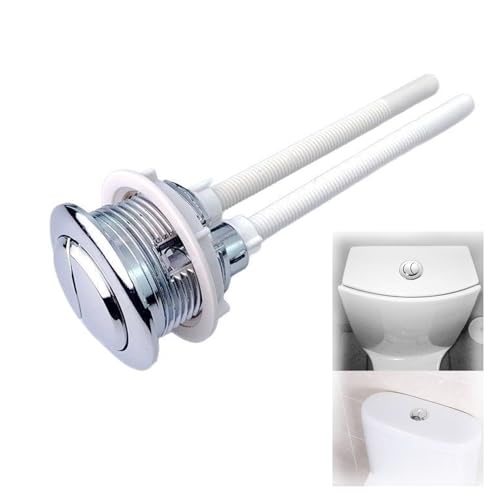 1Pcs Dual Flush Toilet Tank Button Replacement - Plastic Adjustable Top Push Type, Fits Most Dual Flush Toilets, Compatible with 1.5 Inch Hole in Cistern Lid, Essential Toilet Repair Parts