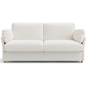 Vesgantti 70 inch Loveseat, Modern Comfy Couch with Deep Seat Cushions, Small Sofa Couches for Living Room, Apartment, Office, Small Spaces, Tool-Free Assembly, 70 Inch, Beige