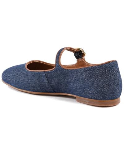 Seychelles Shea Denim & Leather Mary Jane Flat2