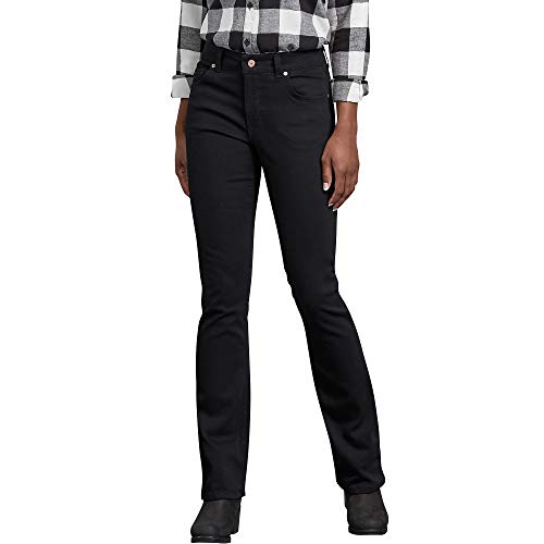 Pantalon en sergé extensible Dickies femme bootcut noir classique - 3