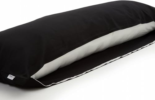 COMODO Housse de coussin originale CMC9150R Dakimakura avec fermeture éclair 100 % coton - Fabriquée au Japon - Noir - 150 x 50 cm