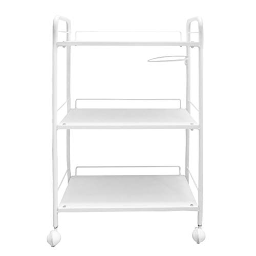 GreenLife® 3 Shelve white Trolley SPA Beauty Salon Equipment With Lamp Holder Beauty Tray Storage Cart - Image 3