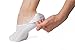 Stomper Joe Bamboo Athletic No Show Socks for Women. 3 Pck Cushioned Sole, Lge Heel Grip, White, Size Medium