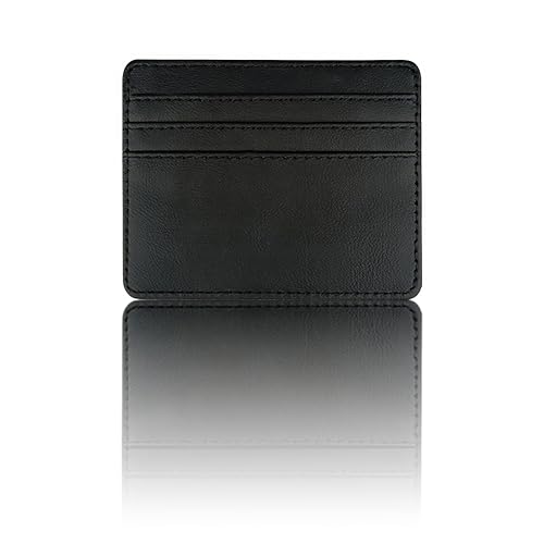 Ultra-Thin Minimalist Unisex Mini Wallet Fashion Credit Card Holder (Black)